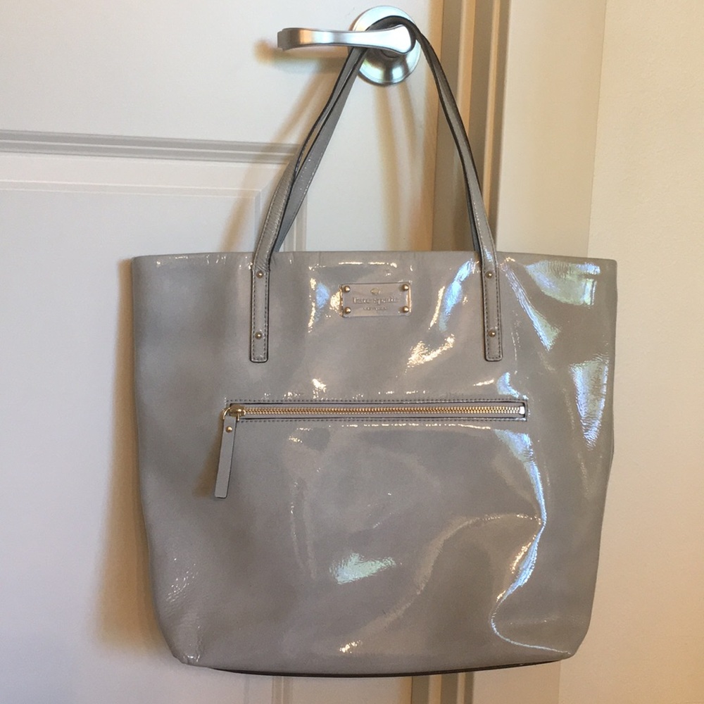 Kate Spade Gray Patent Tote